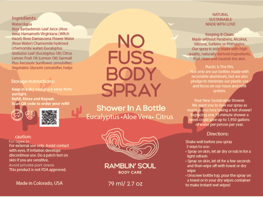 No Fuss Body Spray Eucalyptus and Lemon