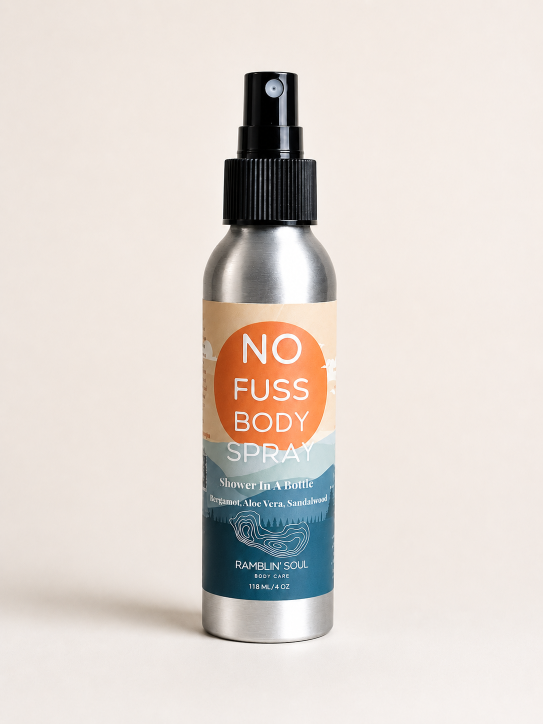 No Fuss Body Spray Bergamot and Sandalwood
